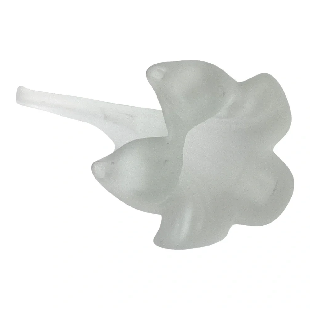 Frosted White Satin Art Glass Trumpet Horn Lily Epergne Flower Holder Bud Vase - Picture 6 of 16